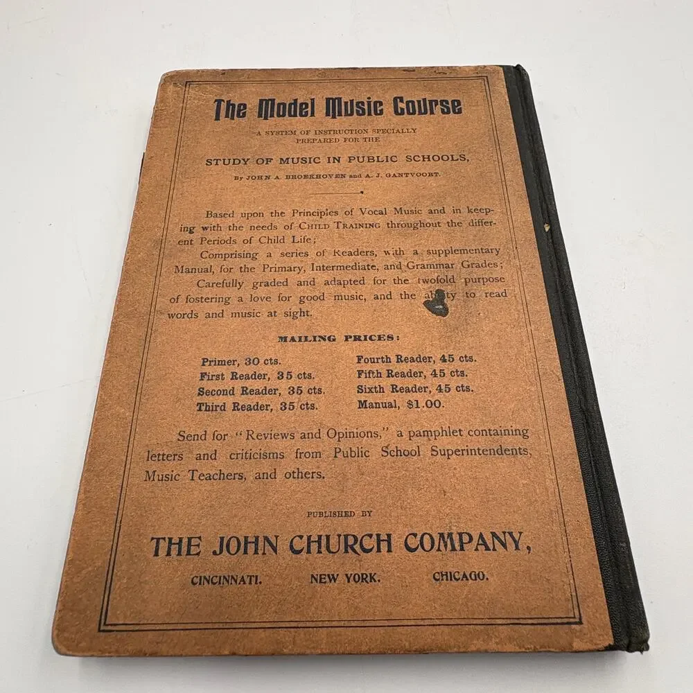 Gantvoort's Music Reader for Rural and Village Schools Hardcover 1897